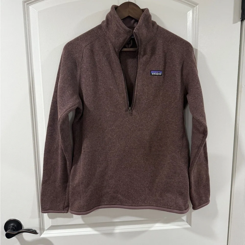 Patagonia Better Sweater Women’s Medium 1/4 Zip Fleece Pullover Brown - Picture 8 of 9